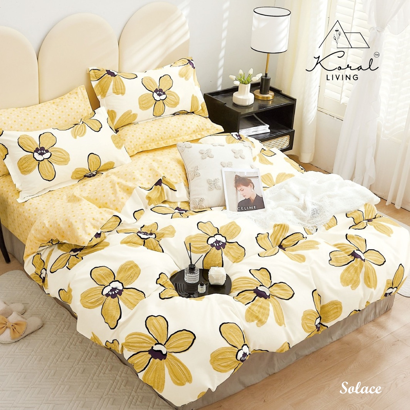 Koral Living Queen Bedsheet & Pillow Cases – 100% Cotton Comfort 0