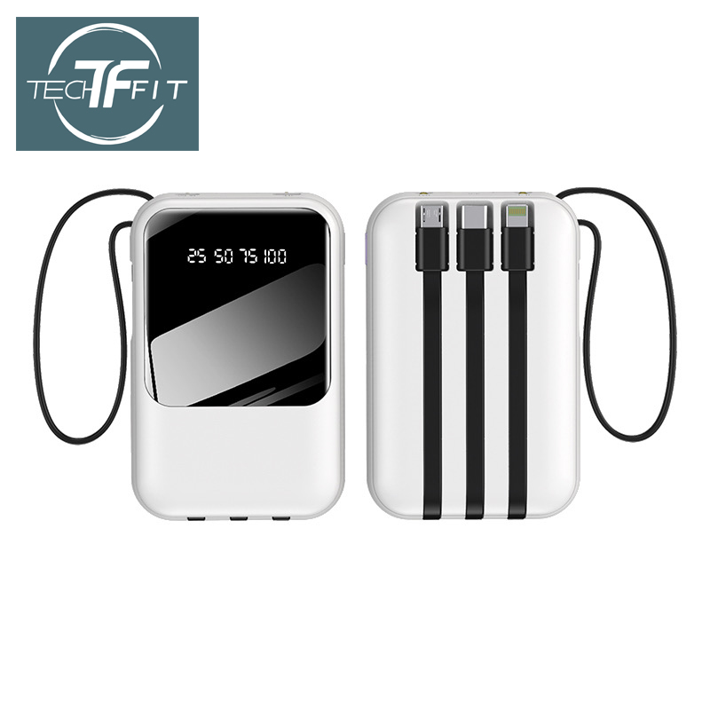 TECHFIT P106 10,000mAh Powerbank – Dual Input, Digital Display 1