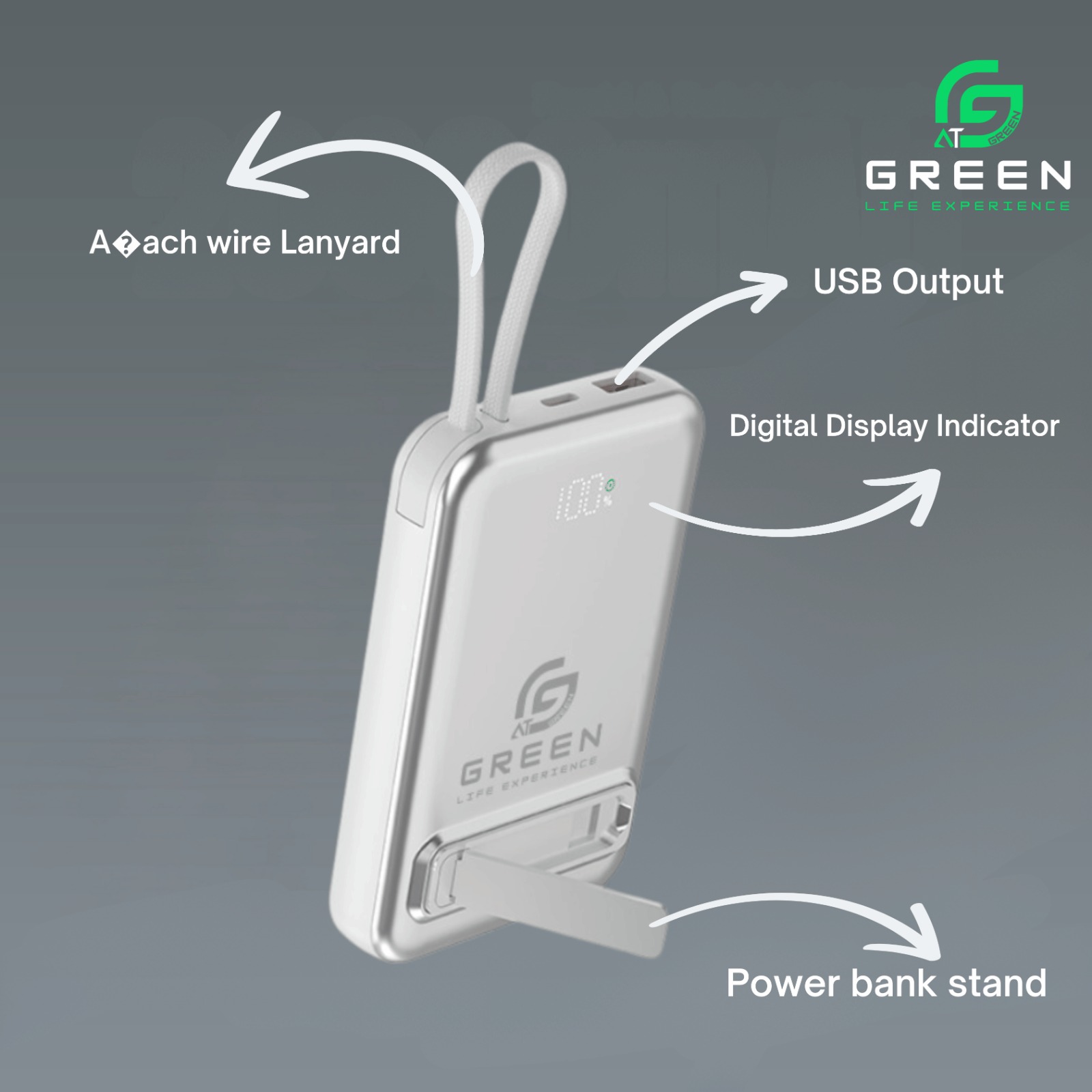 Green Mag Booster 10,000mAh Powerbank – MagSafe, Wireless & Super Fast Charging 3