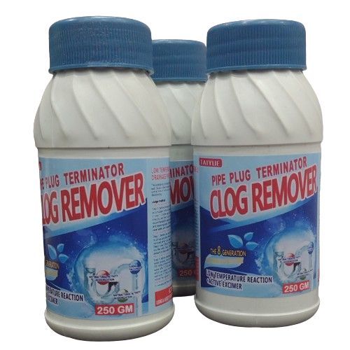 2 Pcs Clog Remover For Toilet Jam Opener Cloghed Pipeline Cleaner & Kitchen Sink Drianage Block Opening Powder 250 Gram 0