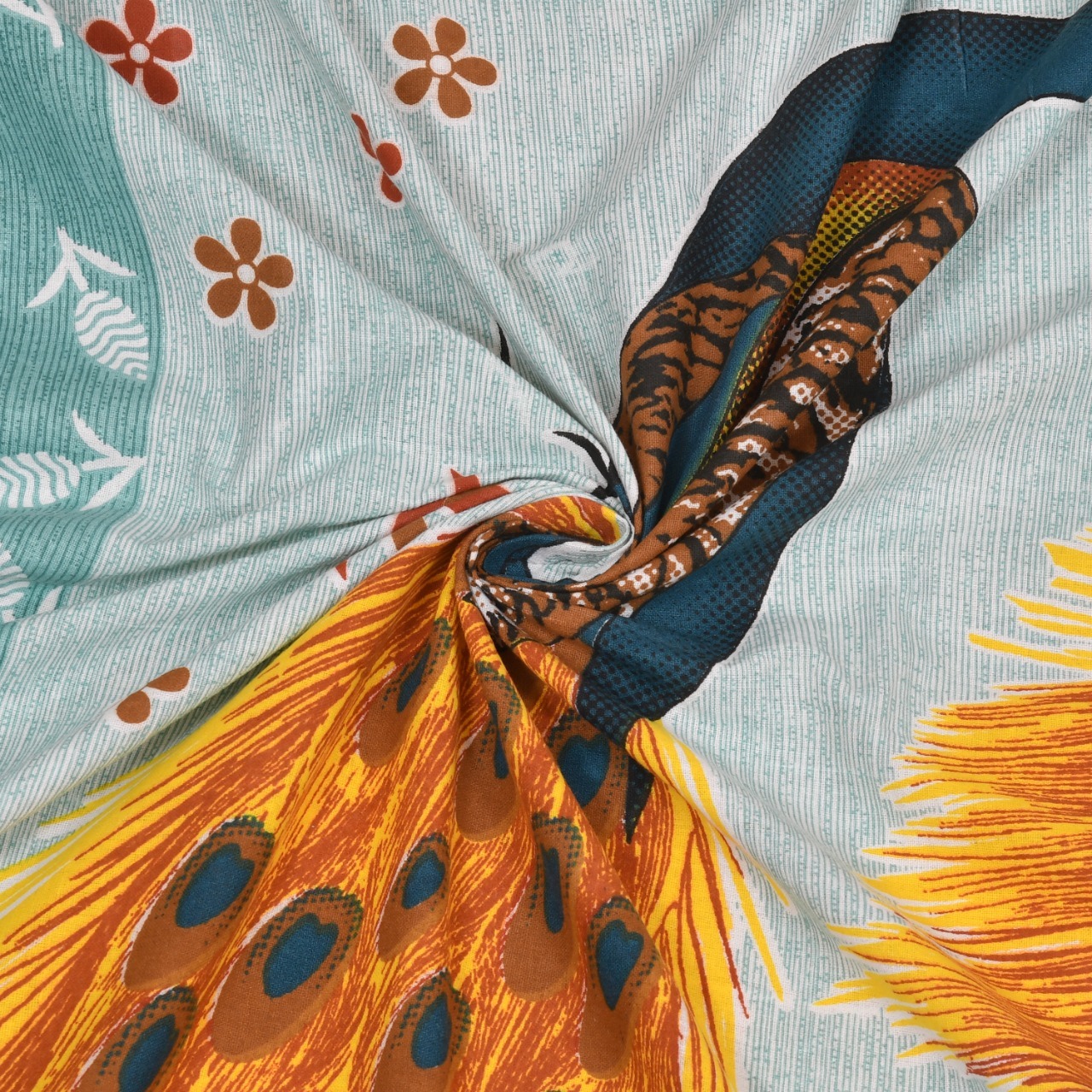 Double Bed Pure Cotton Jaipuri Bedsheet – 104 TC Comfort & Style 1